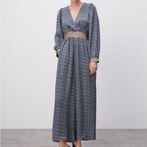 ZARA GEOMETRIC PRINT JUMPSUIT SIZE MEDIUM. NEW